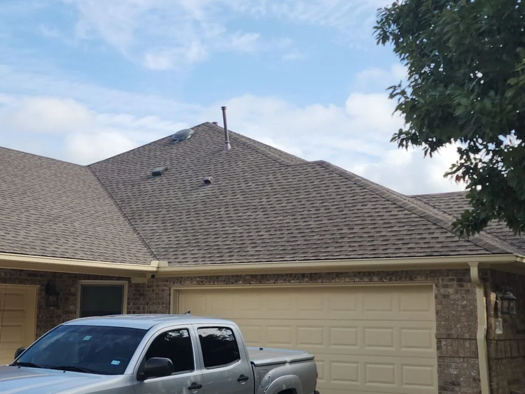 Architectural shingle roof with new ridge vent