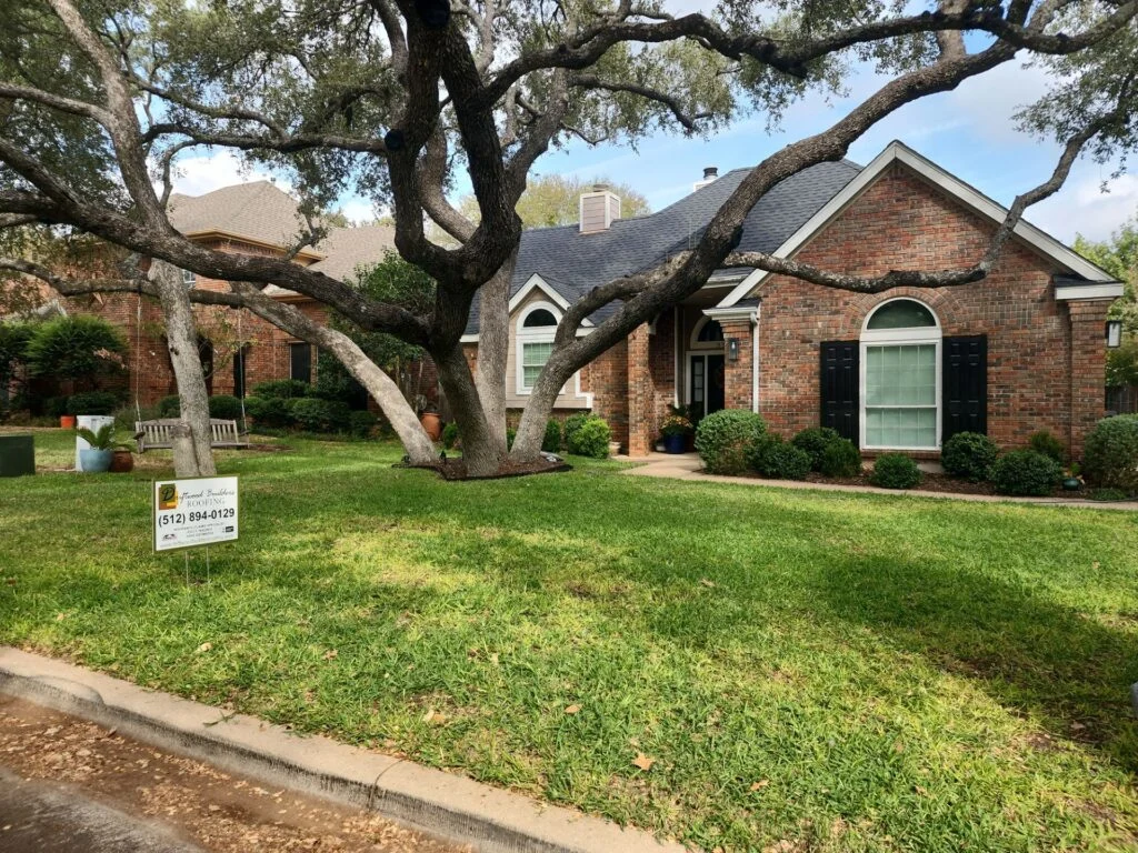 Replaced sheathing visible during a tear-off